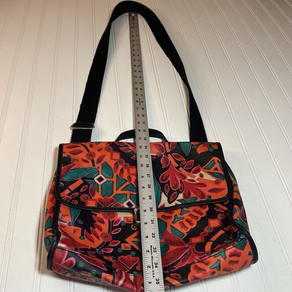 Fossil Bag Womens Multicolor Floral Crossbody Messenger Bag - Picture 10 of 16